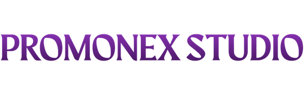 promonex studio purple text